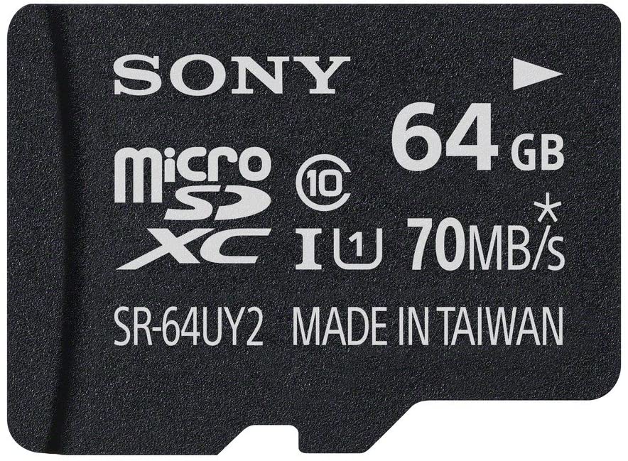Sony 8GB Class 10 UHS-1 Micro SDHC up to 70MB/s Memory Card (SR8UY2A/TQ)