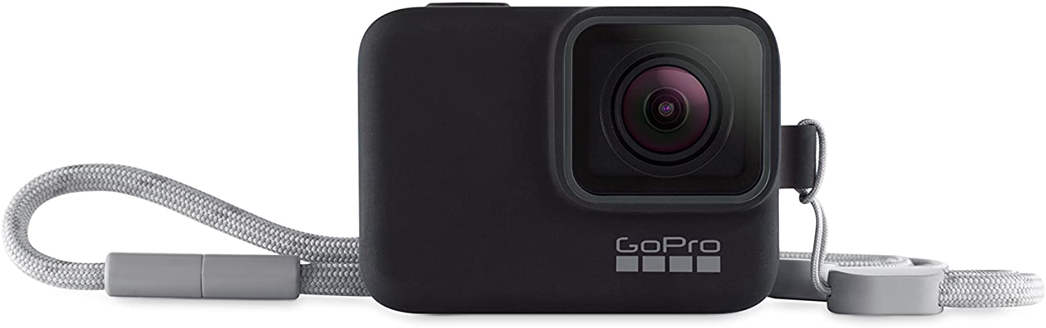 GoPro Sleeve + Lanyard in Blackout (HERO7 Black/HERO7 Silver/HERO7 White/HERO6 Black/HERO5 Black) - Official GoPro Accessory