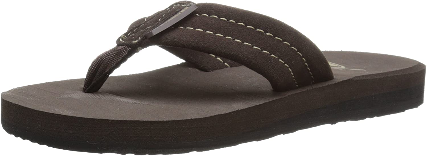 Quiksilver Kids' Carver Suede Youth Flip-Flop Sandal