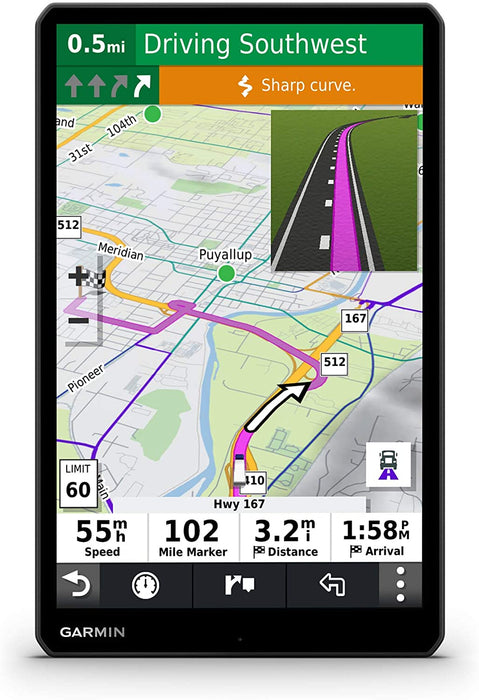 Garmin dezl OTR700, 7-inch GPS Truck Navigator, Easy-to-Read Touchscreen Display, Custom Truck Routing and Load-to-Dock Guidance