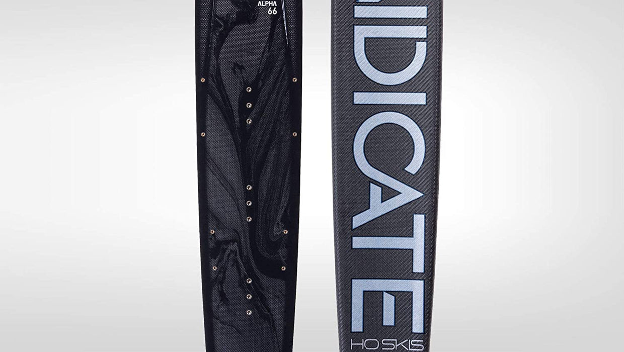 HO Sports Syndicate Alpha Waterski | Lightweight Carbon Fiber Design | Flat Tip Rocker & Adjustable Fin | 65in