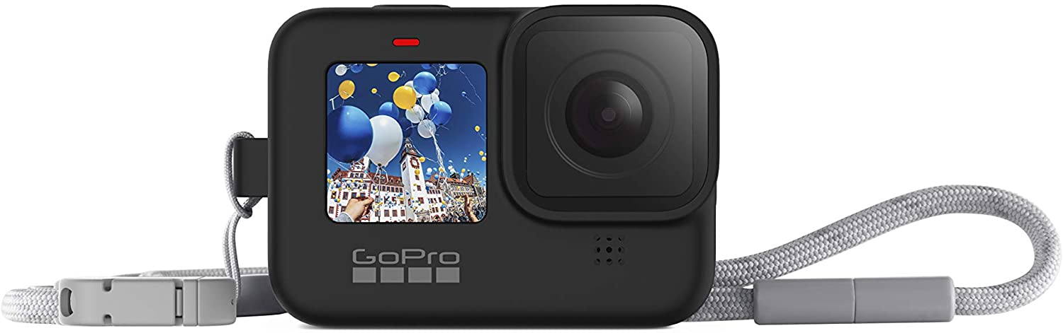 Sleeve + Lanyard, Black (HERO9 Black) - Official GoPro Accessory (ADSST-001)