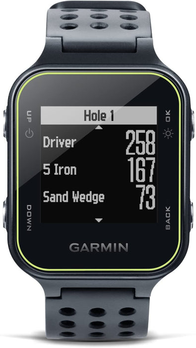 Garmin Approach S20, GPS Golf Watch with Step Tracking, Preloaded Courses, Slate