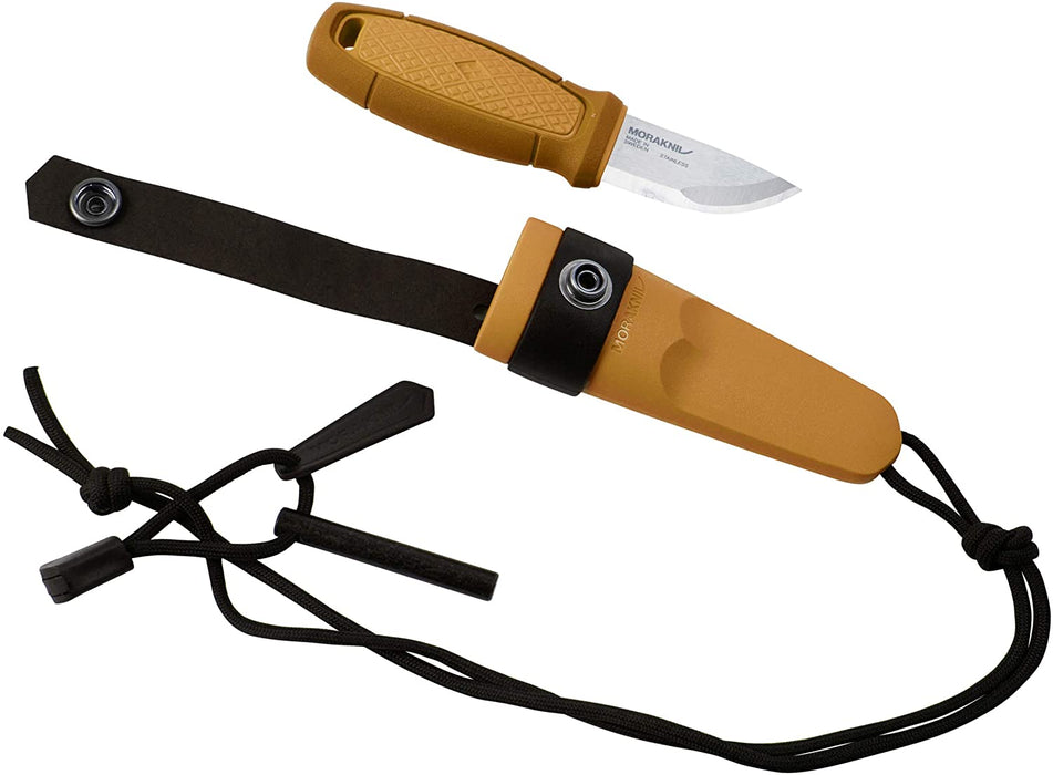 Morakniv Eldris Fixed-Blade Pocket-Sized Knife with Sandvik Stainless Steel Blade, Lanyard and Firestarter