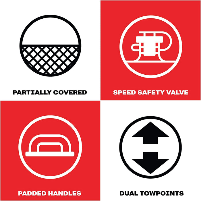 Sportsstuff Crazy 8 | 1-2 Rider Towable Tube for Boating