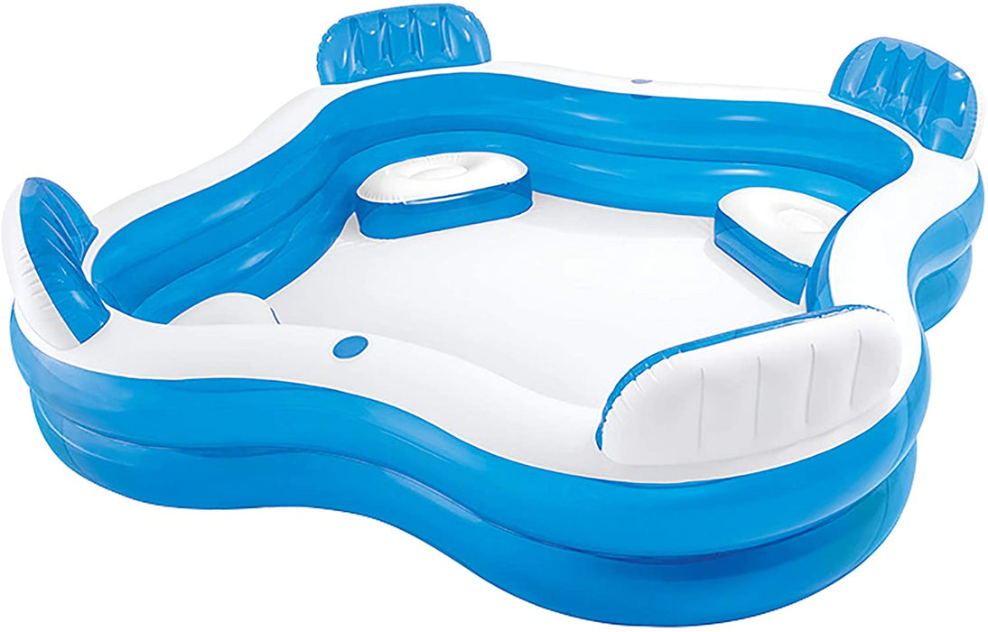 Intex Swim Center Family Lounge Inflatable Pool, 90" X 90" X 26", for Ages 3+