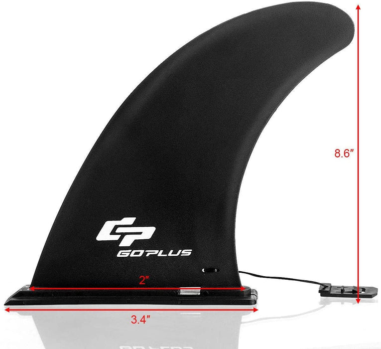 Goplus 9" Surf & SUP Single Fin Detachable Center Fin for Longboard, Surfboard and Paddleboard Replacement Quick Fin