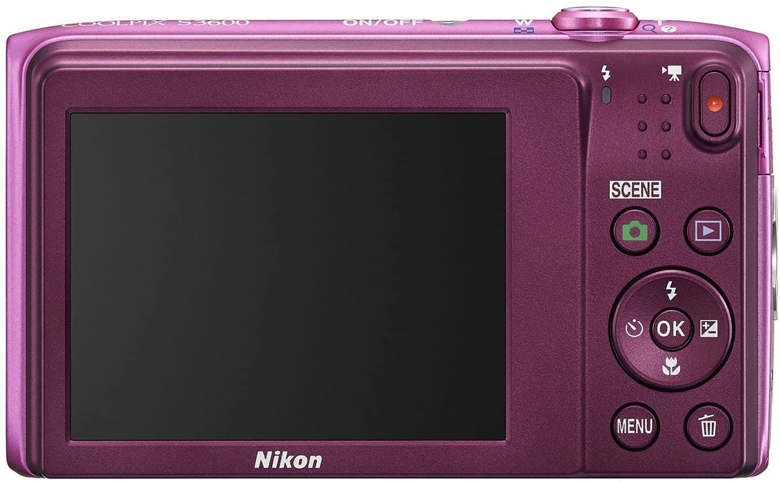 Nikon COOLPIX S3600 20.1 MP Digital Camera with 8x Zoom NIKKOR Lens and 720p HD Video (Silver) (Discontinued by Manufacturer)