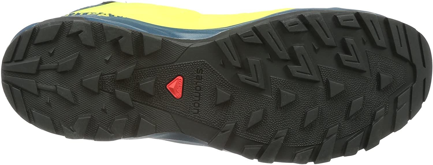 SALOMON Outpath Pro GTX Hiking Boot - Men's Lime Punch/Reflecting Pond/Black, US 7.0/UK 6.5