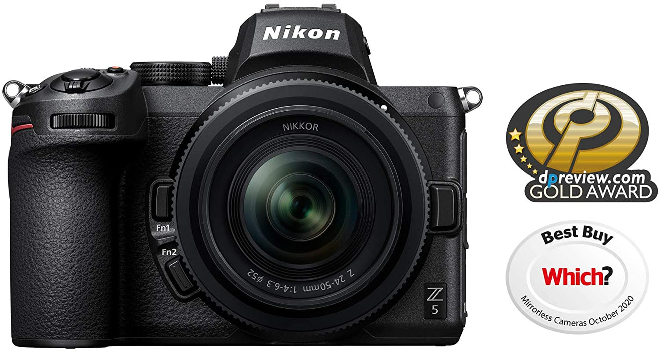 Nikon VOA040K003 Z5 + Z 24-50mm + FTZ Kit Mirrorless Camera (273-point Hybrid AF, 5-axis in-Body Optical Image stabilisation, 4K Movies, Duel Card Slots)
