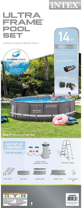 Intex 18ft X 52in Ultra Frame Pool Set with Sand Filter Pump, Ladder