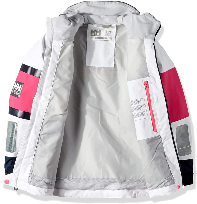 Helly-Hansen Boys Jr Salt Coast Waterproof Sailing Rain Jacket with Hood