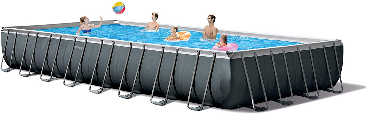 Intex 24ft X 12ft X 52in Ultra XTR Rectangular Pool Set with Sand Filter Pump, Ladder