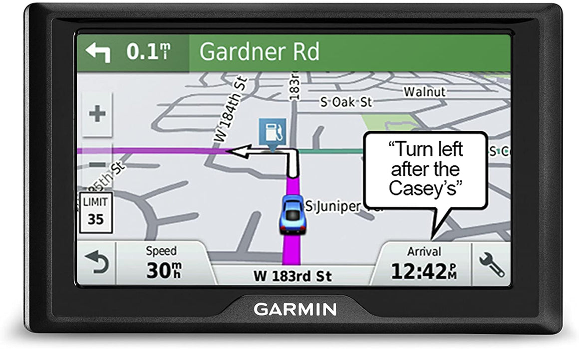 Garmin Drive 50 USA + CAN LM GPS Navigator System with Lifetime Maps, Spoken Turn-By-Turn Directions, Direct Access, Driver Alerts, and Foursquare Data