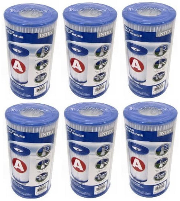 Intex 12ft x 30in Metal Frame Round Swimming Pool Set 530 GPH Pump & 6 A Filters