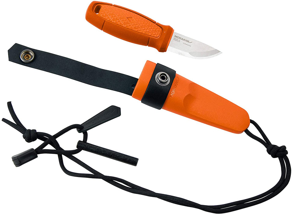 Morakniv Eldris Fixed-Blade Pocket-Sized Knife with Sandvik Stainless Steel Blade, Lanyard and Firestarter