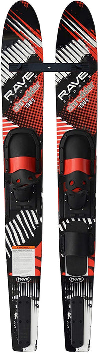 RAVE Sports Shredder Trainer Combo Water Skis, Red/Black