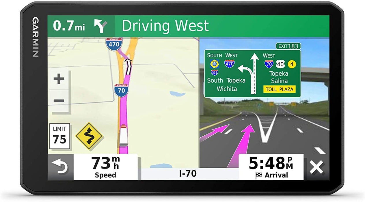 Garmin dezl OTR700, 7-inch GPS Truck Navigator, Easy-to-Read Touchscreen Display, Custom Truck Routing and Load-to-Dock Guidance
