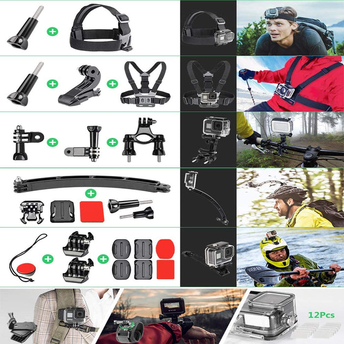 GoPro HERO9 Black with Hero 9 Action Accessory Bundle Kit Includes 2 Batteries, SanDisk Extreme 32GB microSDHC Memory Card, Floating Handle, Chest Mount + More!