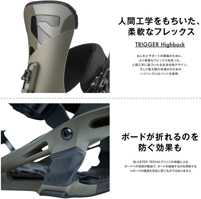 Salomon Trigger Snowboard Bindings 2021 Olive Night L