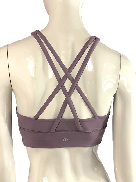 Lululemon Energy Bra HIGH Neck Long LINE - VIVB (Violet Verbena)