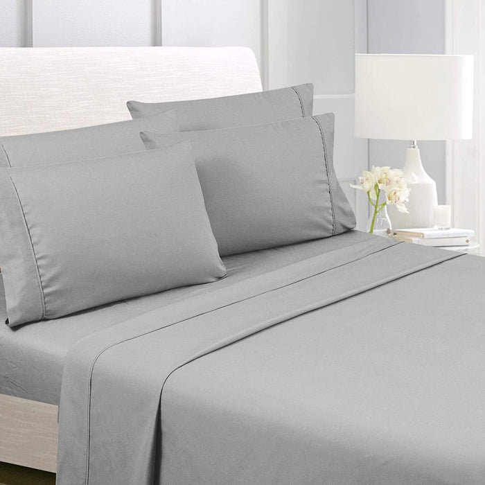 American Home Collection Deluxe 6 Piece Printed Sheet Set of Brushed Fabric, Deep Pocket Wrinkle Resistant - Hypoallergenic (Twin