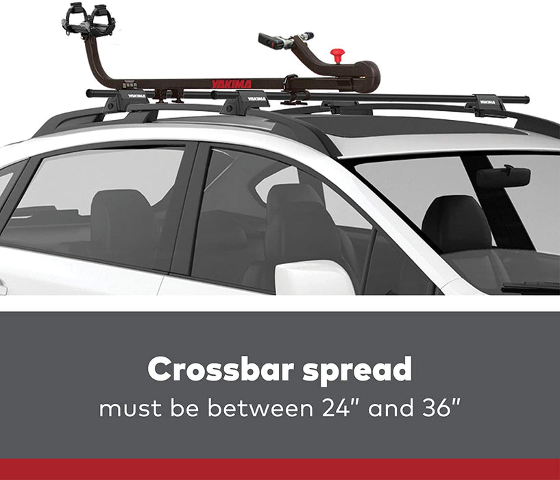 YAKIMA - Sidewinder Fork Mount Tandem Bike Carrier for Roof Racks, 1 Bike Capacity