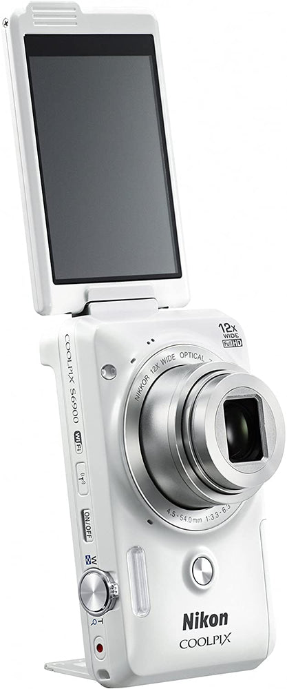 Nikon COOLPIX S6900 16MP Digital Camera with 12x Zoom, Natural White (International Version, No Warranty)
