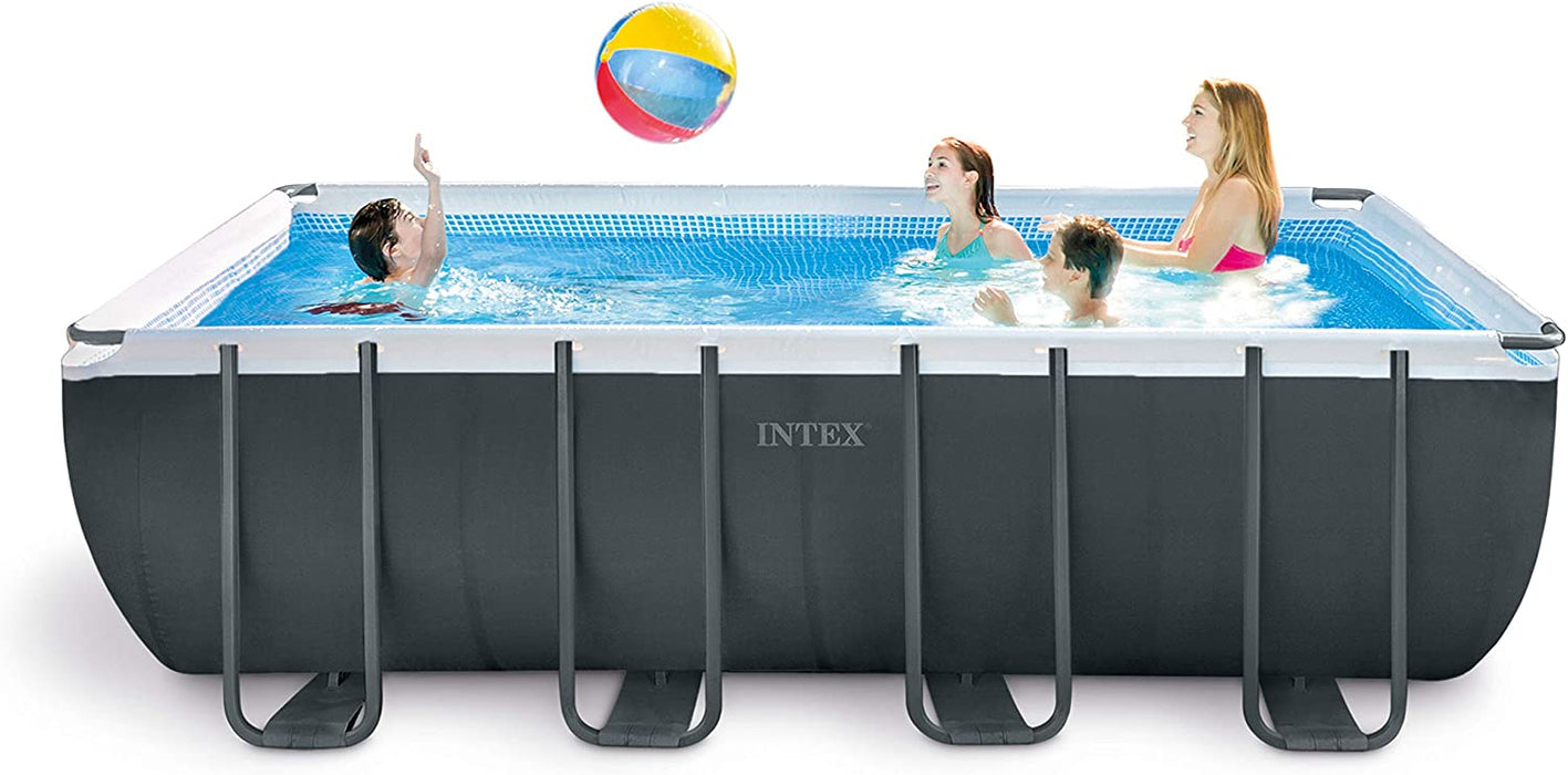 Intex 24ft X 12ft X 52in Ultra XTR Rectangular Pool Set with Sand Filter Pump, Ladder