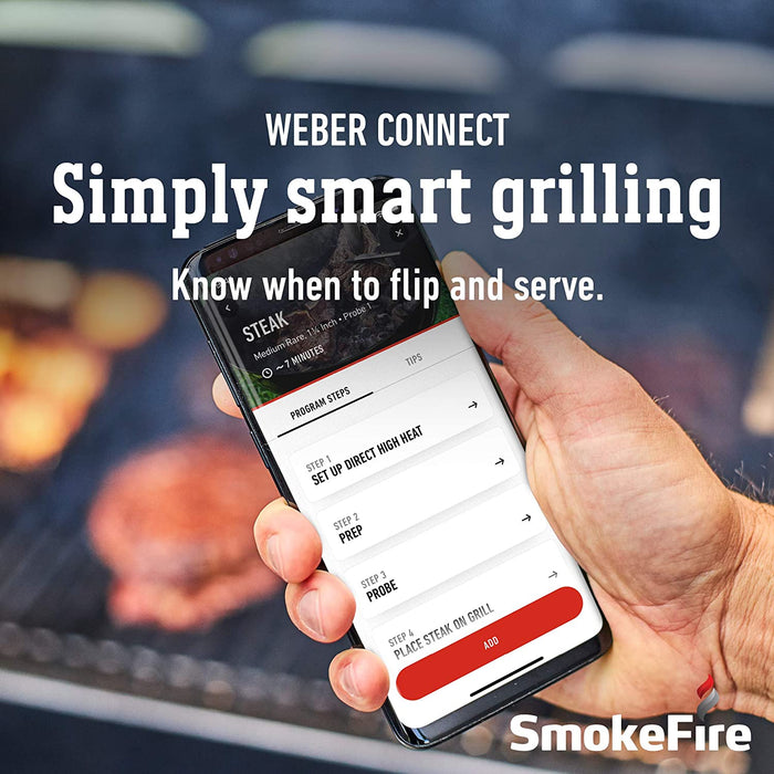 Weber 23510201 SmokeFire EX6 Wood Fired Pellet Grill, Black