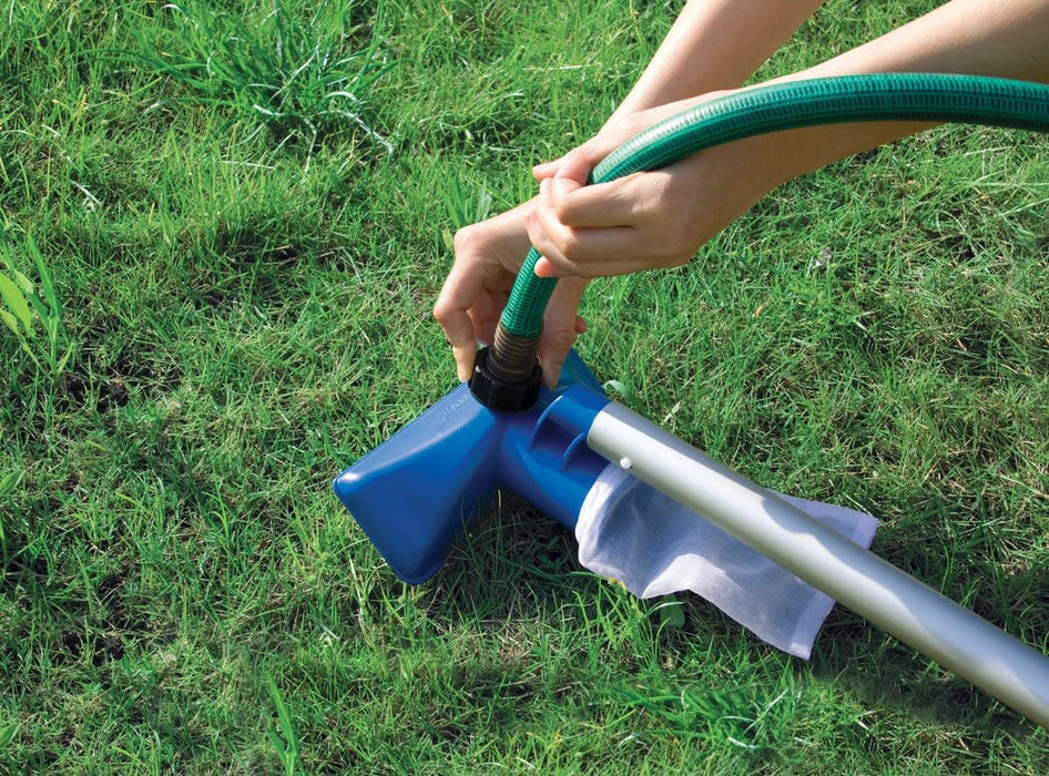 Intex 26711EH 12ft x 30in Prism Metal Frame Above Ground Swimming Pool with Filter Pump and Cleaning Maintenance Kit with Vacuum, Skimmer and Pole