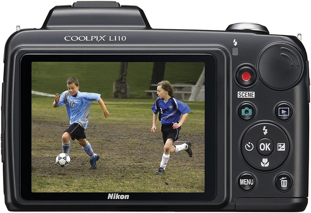 Nikon Coolpix L110 12.1MP Digital Camera with 15x Optical Vibration Reduction (VR) Zoom and 3.0-Inch LCD (Black)