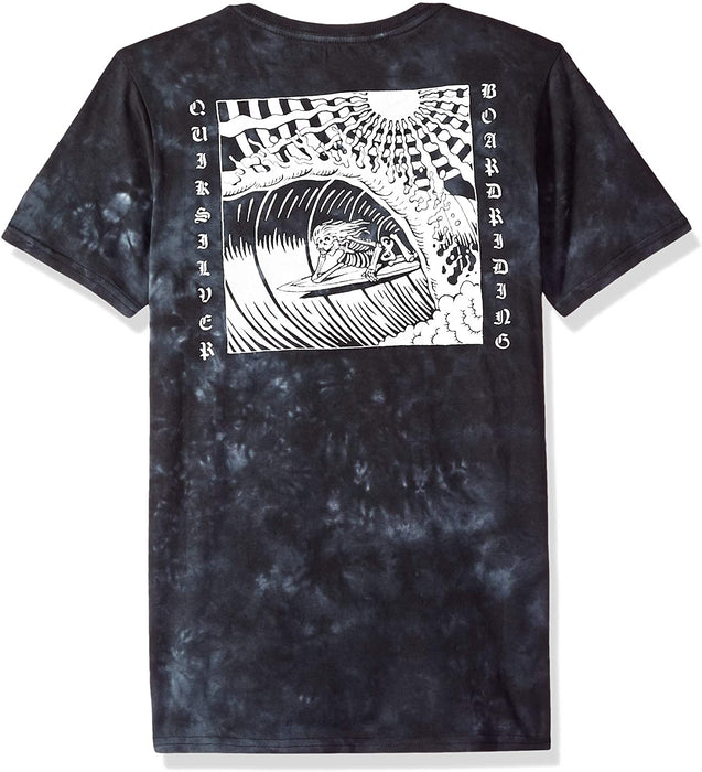 Quiksilver Boys' Big Bored in The Barrel Short Sleeve Youth, Black, S/10