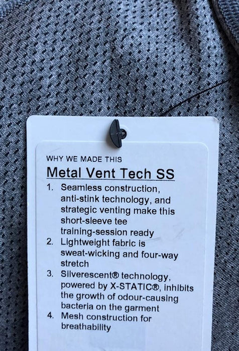 Lululemon Metal Vent TECH SS - BLK/WHT (Black/White) (S)