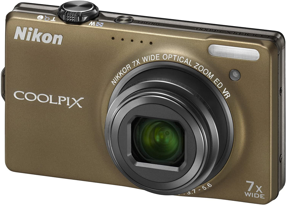 Nikon Coolpix S6000 14 MP Digital Camera with 7x Optical Vibration Reduction (VR) Zoom and 2.7-Inch LCD (Bronze)
