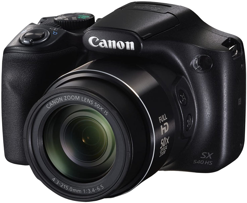 Canon PowerShot SX540 Digital Camera w/ 50x Optical Zoom - Wi-Fi & NFC Enabled (Black), 1 - 1067C001