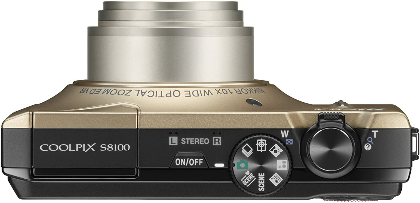Nikon Coolpix S8100 12.1 MP CMOS Digital Camera with 10x Optical Zoom-Nikkor ED Lens and 3.0-Inch LCD (Black)