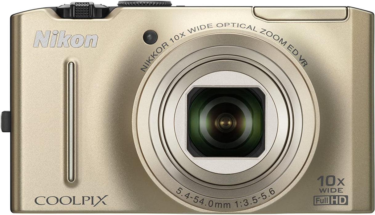 Nikon Coolpix S8100 12.1 MP CMOS Digital Camera with 10x Optical Zoom-Nikkor ED Lens and 3.0-Inch LCD (Black)