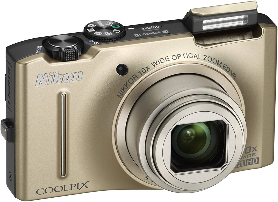 Nikon Coolpix S8100 12.1 MP CMOS Digital Camera with 10x Optical Zoom-Nikkor ED Lens and 3.0-Inch LCD (Black)