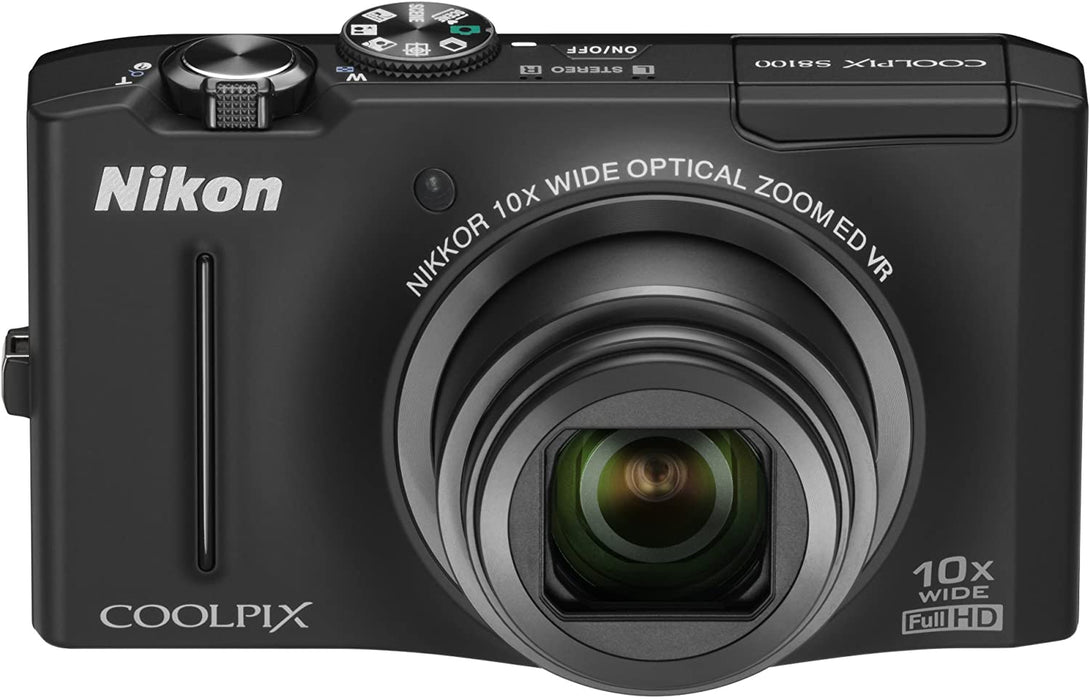 Nikon Coolpix S8100 12.1 MP CMOS Digital Camera with 10x Optical Zoom-Nikkor ED Lens and 3.0-Inch LCD (Black)