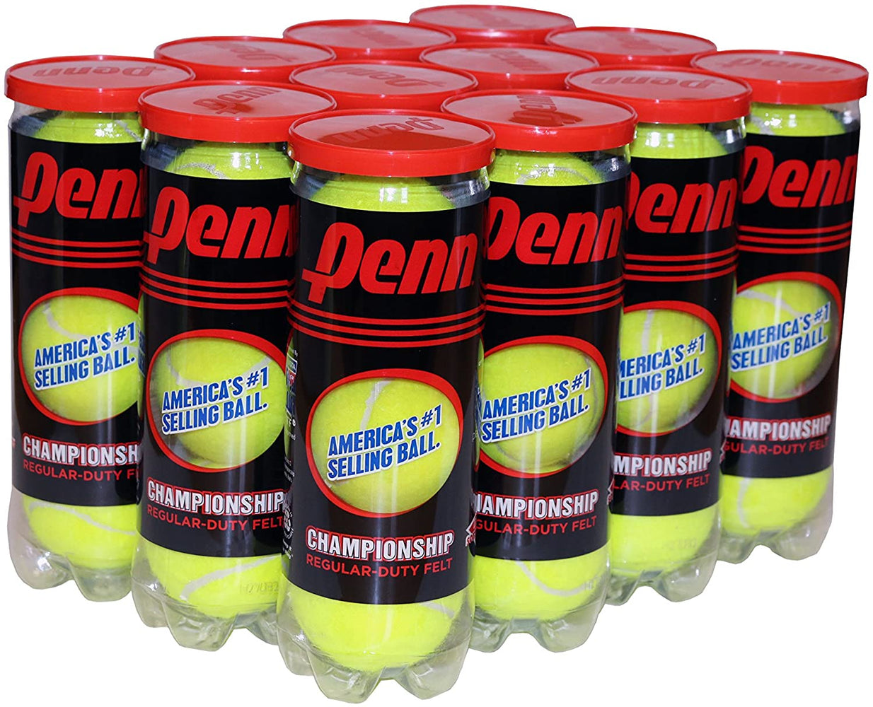 Penn Championship Tennis Balls - Regular Duty Felt Pressurized Tennis Balls