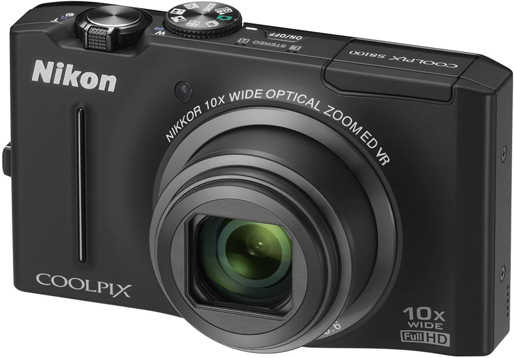 Nikon Coolpix S8100 12.1 MP CMOS Digital Camera with 10x Optical Zoom-Nikkor ED Lens and 3.0-Inch LCD (Black)