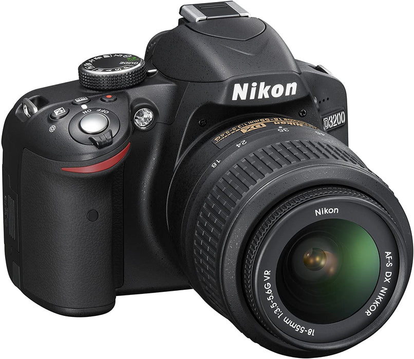 Nikon Digital Single-lens Reflex Camera D3200 Kit Lens Af-s Dx Nikkor 18-55mm F/3.5-5.6g Vr Included Black D3200lkbk - International Version (No Warranty)