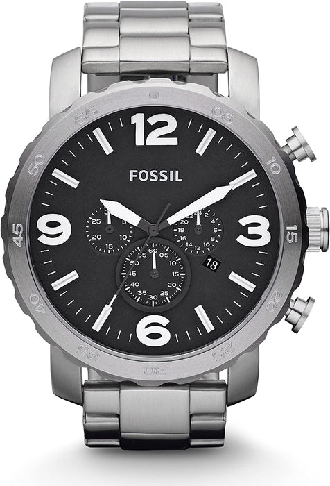 Fossil Men's Nate Stainless Steel Chronograph Quartz Watch