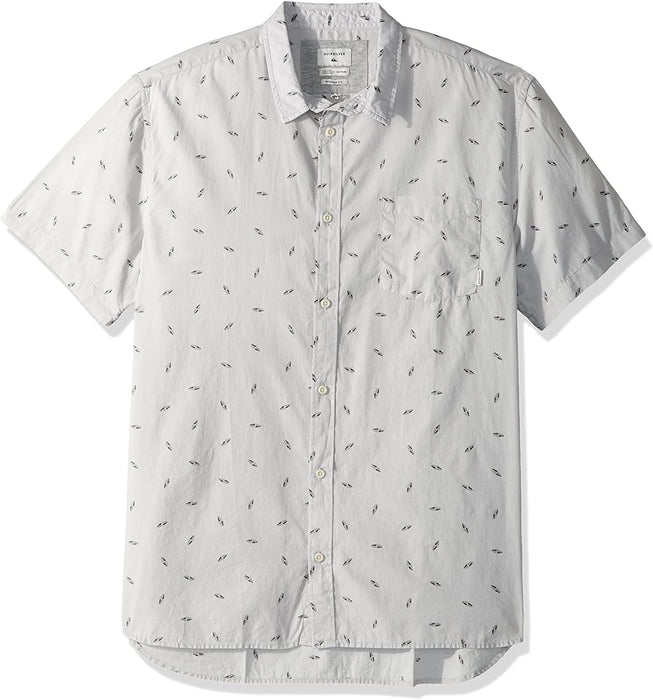Quiksilver Men's Boredsnap Mini Motif Ss Button Down Shirt