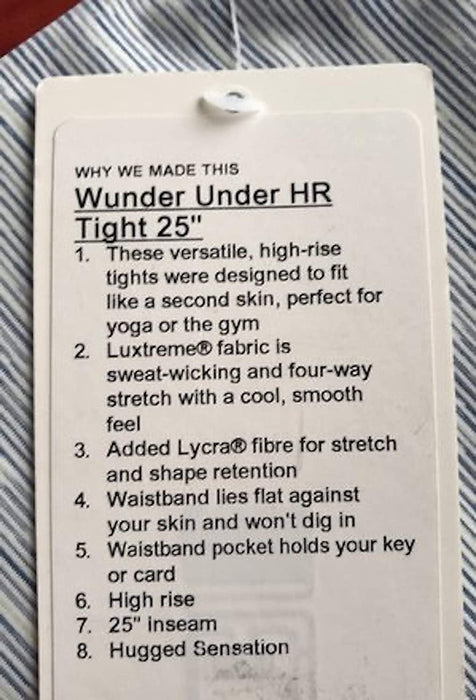 Lululemon LULULEMN Wunder Under HR Tight 25" - DHAA (Wee are from Space Nimbus Battleship)