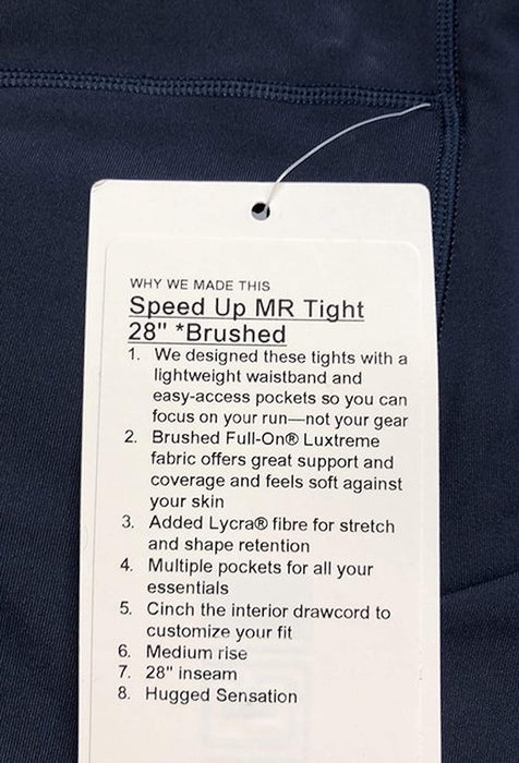 Lululemon Speed UP MR Tight 28" Brushed - TRNV (True Navy)