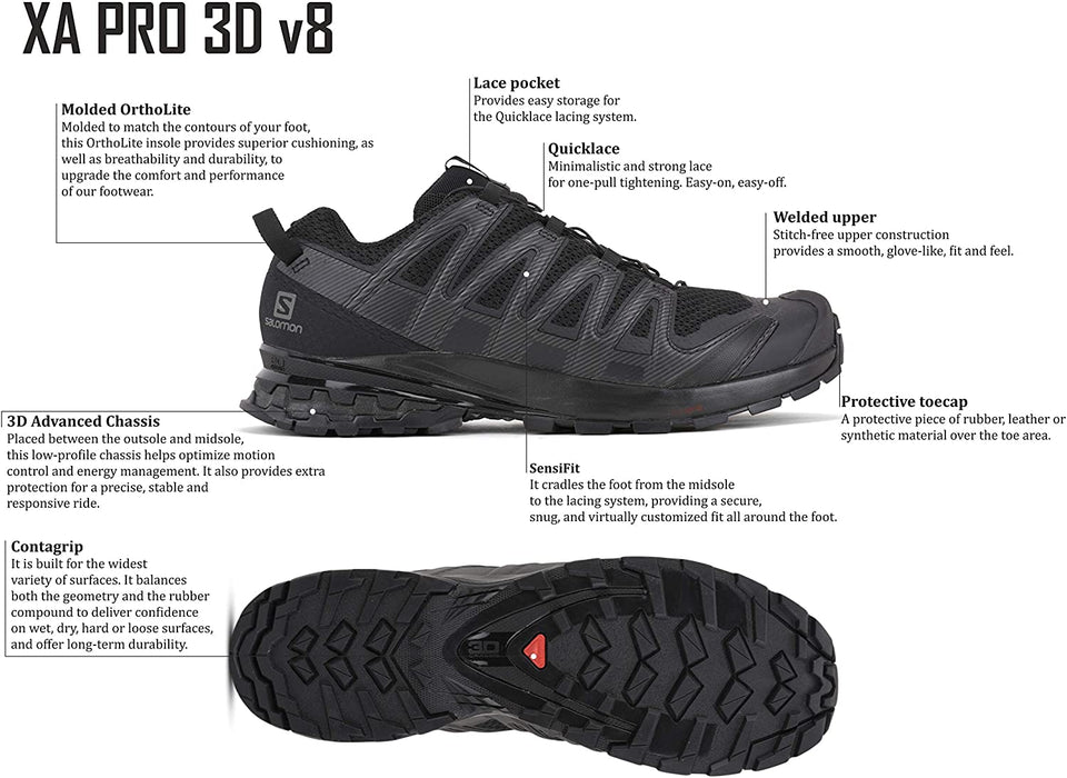 Salomon Men's Xa Pro 3D V8 Trail Running