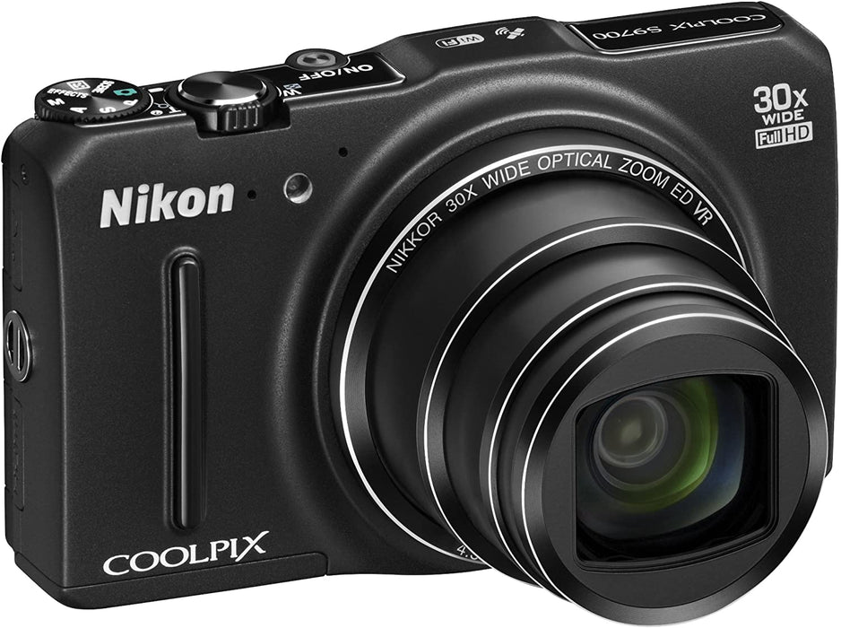 Nikon COOLPIX S9700 16.0 MP Wi-Fi Digital Camera with 30x Zoom NIKKOR Lens, GPS, and Full HD 1080p Video (Black)