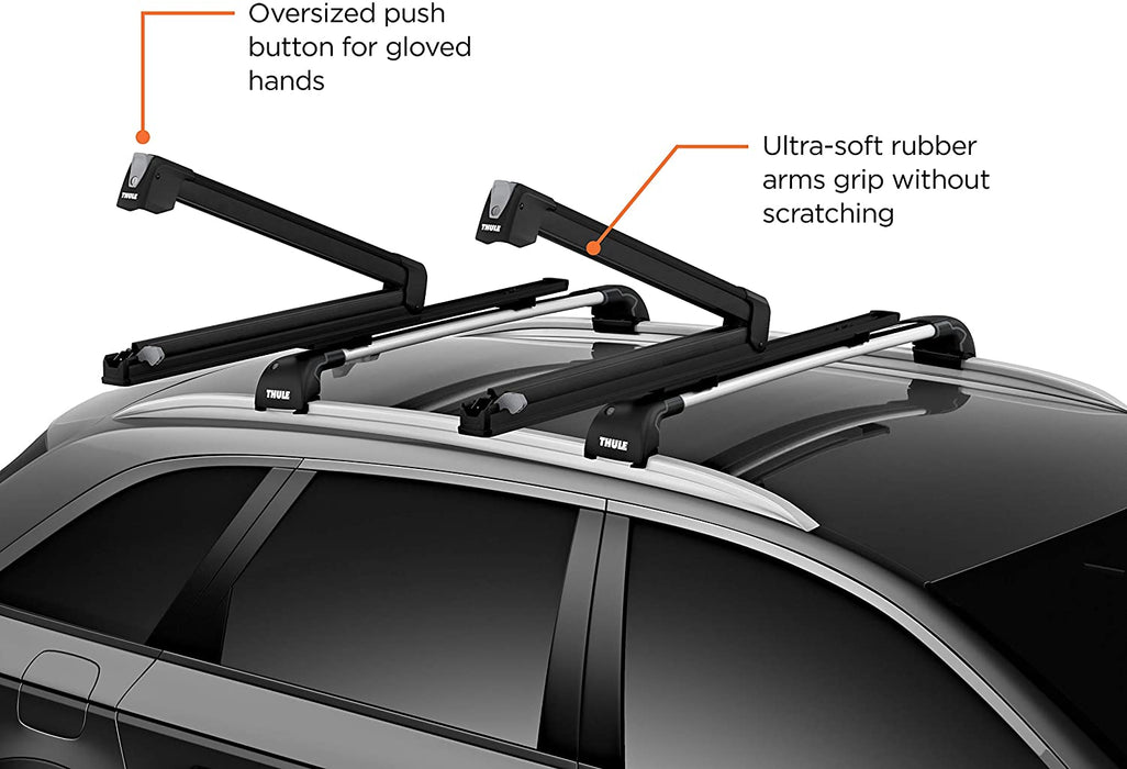 Thule SnowPack Ski/Snowboard Rack, 4 Pair-Aluminum